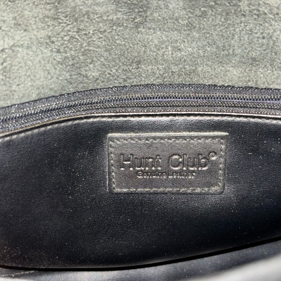 Hunt club satchel black leather long strap adjustable purse - Picture 2 of 9